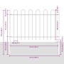 Cerca de jardín Gris 15.3 x 1.2 m