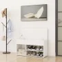 Banco zapatero madera contrachapada blanco brillante 80x30x45cm de vidaXL, Zapateros y organizadores de calzado - Ref: Foro24...