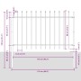 Cerca de jardín 15.3 x 0.8 m
