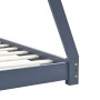 Kinderbettgestell aus massivem, grauem Kiefernholz, 70 x 140 cm von vidaXL, Kinderbetten und Betten für Kinder - Ref: Foro24-...