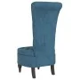 High back armchair with blue velvet buttons by vidaXL, Easy chairs - Ref: Foro24-352463, Price: 181,39 €, Discount: %