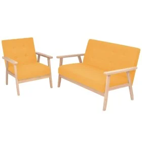 Yellow 2-Piece Fabric Sofa Set by vidaXL, Sofas - Ref: Foro24-274916, Price: 309,20 €, Discount: %