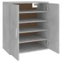 Engineered wood shoe cabinet in concrete gray, 60x35x70 cm by vidaXL, Shoe racks and shoe organizers - Ref: Foro24-808922, Pr...