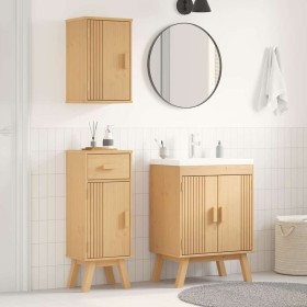 Conjunto de Muebles de Baño 3 pcs Marrón 114 x 43 x 73.5 cm