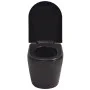 Wand-WC mit verstecktem Spülkasten aus schwarzer Keramik von vidaXL, Badezimmer - Ref: Foro24-274670, Preis: 388,43 €, Rabatt: %