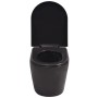 Wand-WC mit verstecktem Spülkasten aus schwarzer Keramik von vidaXL, Badezimmer - Ref: Foro24-274670, Preis: 389,96 €, Rabatt: %