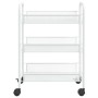 3-stöckiger Küchenwagen aus weißem Eisen 46x26x64 cm von vidaXL, Küchen- und Speisewagen - Ref: Foro24-336323, Preis: 44,90 €...