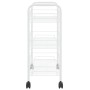 3-stöckiger Küchenwagen aus weißem Eisen 46x26x64 cm von vidaXL, Küchen- und Speisewagen - Ref: Foro24-336323, Preis: 44,90 €...