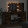 Mesa de tocador con cajón 3 pcs Marrón 40 x 41 x 135 cm