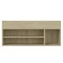 Banco zapatero madera contrachapada roble Sonoma 105x30x45 cm de vidaXL, Zapateros y organizadores de calzado - Ref: Foro24-8...