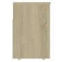 Banco zapatero madera contrachapada roble Sonoma 105x30x45 cm de vidaXL, Zapateros y organizadores de calzado - Ref: Foro24-8...