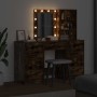 Mesa de tocador con cajón 3 pcs Marrón 40 x 41 x 135 cm