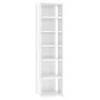 Mueble zapatero madera ingeniería blanco brillo 27,5x27x102 cm de vidaXL, Zapateros y organizadores de calzado - Ref: Foro24-...