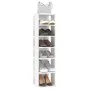 Mueble zapatero madera ingeniería blanco brillo 27,5x27x102 cm de vidaXL, Zapateros y organizadores de calzado - Ref: Foro24-...