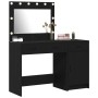 Mesa de tocador con cajón 2 pcs Negro 40 x 41 x 75 cm