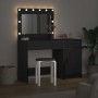 Mesa de tocador con cajón 2 pcs Negro 40 x 41 x 75 cm