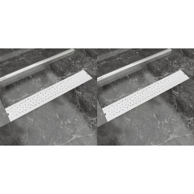 Linear shower drain 2 pieces bubble 730x140 mm stainless steel by vidaXL, Drains - Ref: Foro24-275967, Price: 91,09 €, Discou...