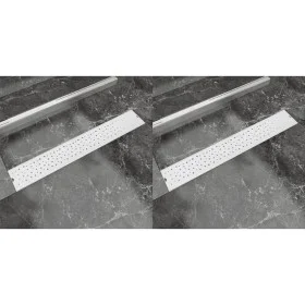 Linear shower drain 2 pieces bubble 730x140 mm stainless steel by vidaXL, Drains - Ref: Foro24-275967, Price: 89,64 €, Discou...