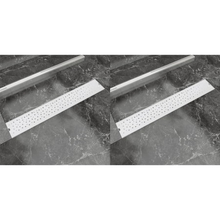 Linear shower drain 2 pieces bubble 730x140 mm stainless steel by vidaXL, Drains - Ref: Foro24-275967, Price: 91,09 €, Discou...