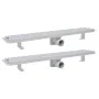 Lineare Duschrinne 2 Stück Blase 730x140 mm Edelstahl von vidaXL, Abflüsse - Ref: Foro24-275967, Preis: 89,64 €, Rabatt: %