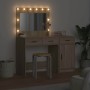 Mesa de tocador con cajón 2 pcs Marrón 40 x 41 x 75 cm