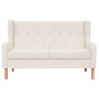 Set aus 2-teiligen Sofas cremeweißer Stoff von vidaXL, Sofas - Ref: Foro24-274928, Preis: 586,02 €, Rabatt: %