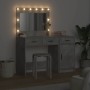 Mesa de tocador 2 pcs Gris 40 x 41 x 75 cm Madera contrachapada