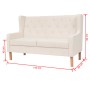 Set aus 2-teiligen Sofas cremeweißer Stoff von vidaXL, Sofas - Ref: Foro24-274928, Preis: 586,02 €, Rabatt: %