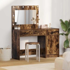 Mesa de tocador con cajón 2 pcs Marrón 40 x 41 x 75 cm