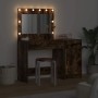Mesa de tocador con cajón 2 pcs Marrón 40 x 41 x 75 cm