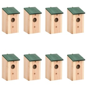Bird house 8 units wood 12x12x22 cm by vidaXL, Birdhouses - Ref: Foro24-276006, Price: 51,07 €, Discount: %