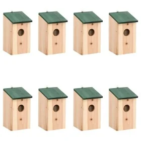 Casa para pájaros 8 unidades madera 12x12x22 cm de vidaXL, Pajareras - Ref: Foro24-276006, Precio: 60,66 €, Descuento: %