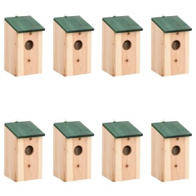 Casa para pájaros 8 unidades madera 12x12x22 cm
