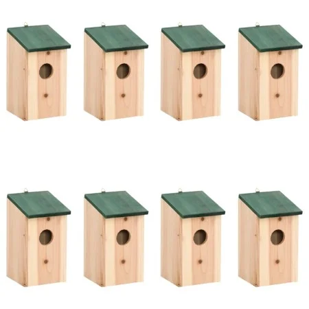 Casa para pájaros 8 unidades madera 12x12x22 cm de vidaXL, Pajareras - Ref: Foro24-276006, Precio: 60,66 €, Descuento: %