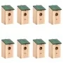 Casa para pájaros 8 unidades madera 12x12x22 cm de vidaXL, Pajareras - Ref: Foro24-276006, Precio: 60,66 €, Descuento: %