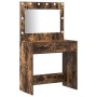 Mesa de tocador con cajón 2 pcs Marrón 40 x 41 x 75 cm