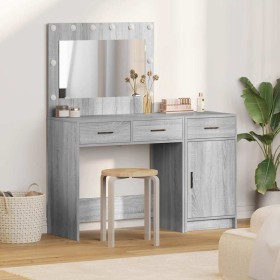 Mesa de tocador 2 pcs Gris 40 x 41 x 75 cm Madera contrachapada