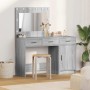 Mesa de tocador 2 pcs Gris 40 x 41 x 75 cm Madera contrachapada