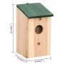 Casa para pájaros 8 unidades madera 12x12x22 cm de vidaXL, Pajareras - Ref: Foro24-276006, Precio: 60,66 €, Descuento: %