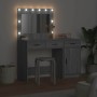 Mesa de tocador 2 pcs Gris 40 x 41 x 75 cm Madera contrachapada