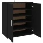 Black engineered wood shoe cabinet 60x35x70 cm by vidaXL, Shoe racks and shoe organizers - Ref: Foro24-808919, Price: 71,55 €...