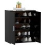 Black engineered wood shoe cabinet 60x35x70 cm by vidaXL, Shoe racks and shoe organizers - Ref: Foro24-808919, Price: 73,45 €...