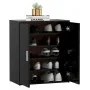 Black engineered wood shoe cabinet 60x35x70 cm by vidaXL, Shoe racks and shoe organizers - Ref: Foro24-808919, Price: 71,55 €...
