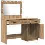 Mesa de tocador con cajón 2 pcs Marrón 40 x 41 x 75 cm