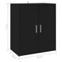 Black engineered wood shoe cabinet 60x35x70 cm by vidaXL, Shoe racks and shoe organizers - Ref: Foro24-808919, Price: 71,55 €...