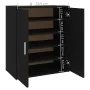 Black engineered wood shoe cabinet 60x35x70 cm by vidaXL, Shoe racks and shoe organizers - Ref: Foro24-808919, Price: 71,55 €...
