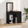 Mesa de tocador con cajón 2 pcs Negro 50 x 41 x 135 cm