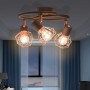 Lámpara de techo con 3 bombillas LED de filamento 12 W