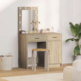 Mesa de tocador con cajón 2 pcs Marrón 50 x 41 x 135 cm