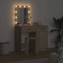 Mesa de tocador con cajón 2 pcs Marrón 50 x 41 x 135 cm